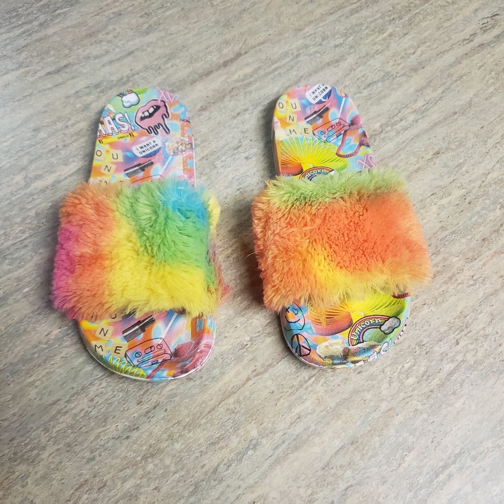 Iscream multicolored slip on sandals